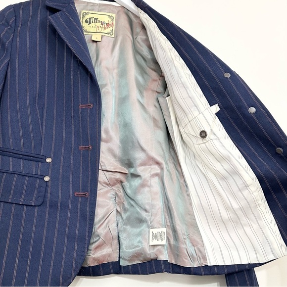 Fillmore Studios California Pinstripe Wool Blazer Jacket - Picture 5 of 11